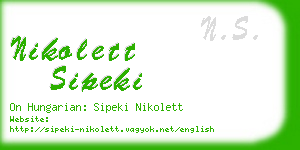 nikolett sipeki business card